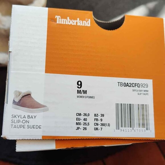 Authentic Timberland Skylar Bay Slip-on Taupe Suede Women's 9 w/box EU 40 - Picture 2 of 9